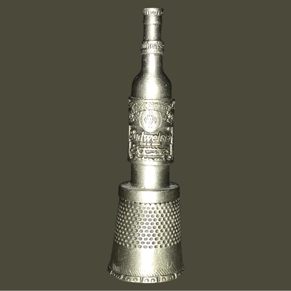Vintage Decorative Budweiser Beer Bottle Thimble
